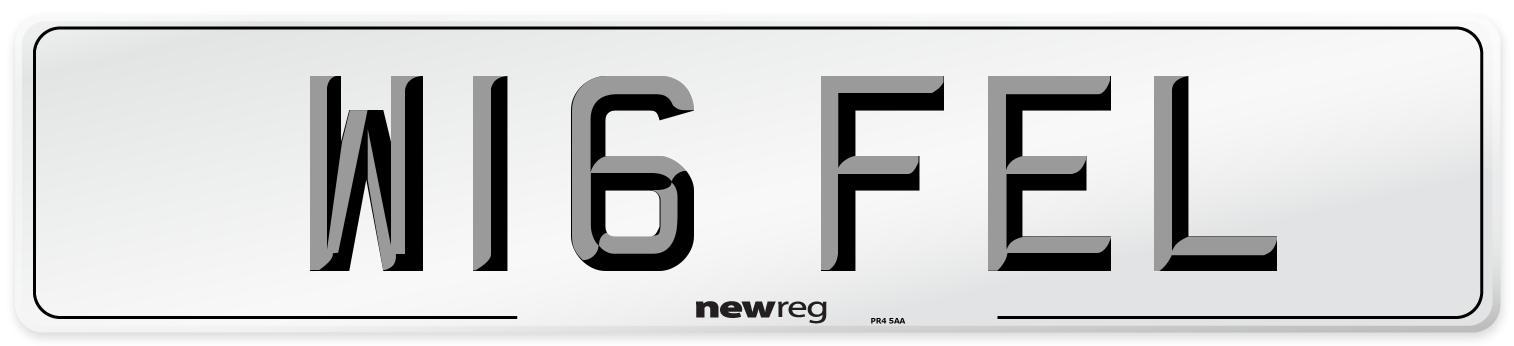 W16 FEL Number Plate from New Reg
